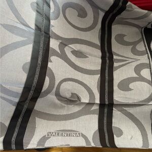 Black and gray Valentina scarf. Brand new